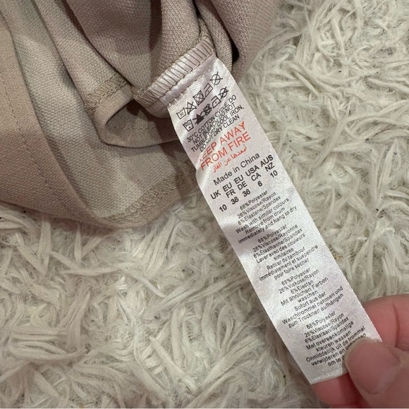 Pretty little thing shape stone woven micro mini skirt Tan size 6 - Picture 6 of 8